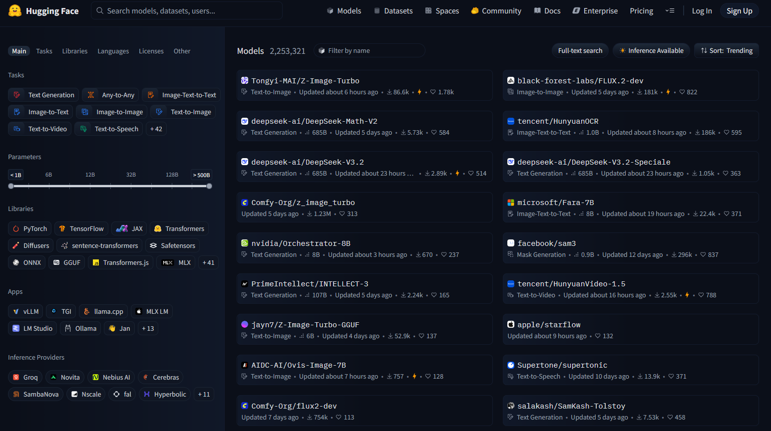 HuggingFace Screeshot